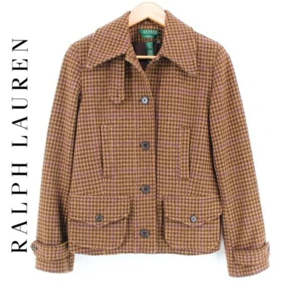 Ralph Lauren Jackets & Blazers - VTG Ralph Lauren LRL Hunting Jacket Plaid Tweed Houndstooth Boxy Riding Blazer